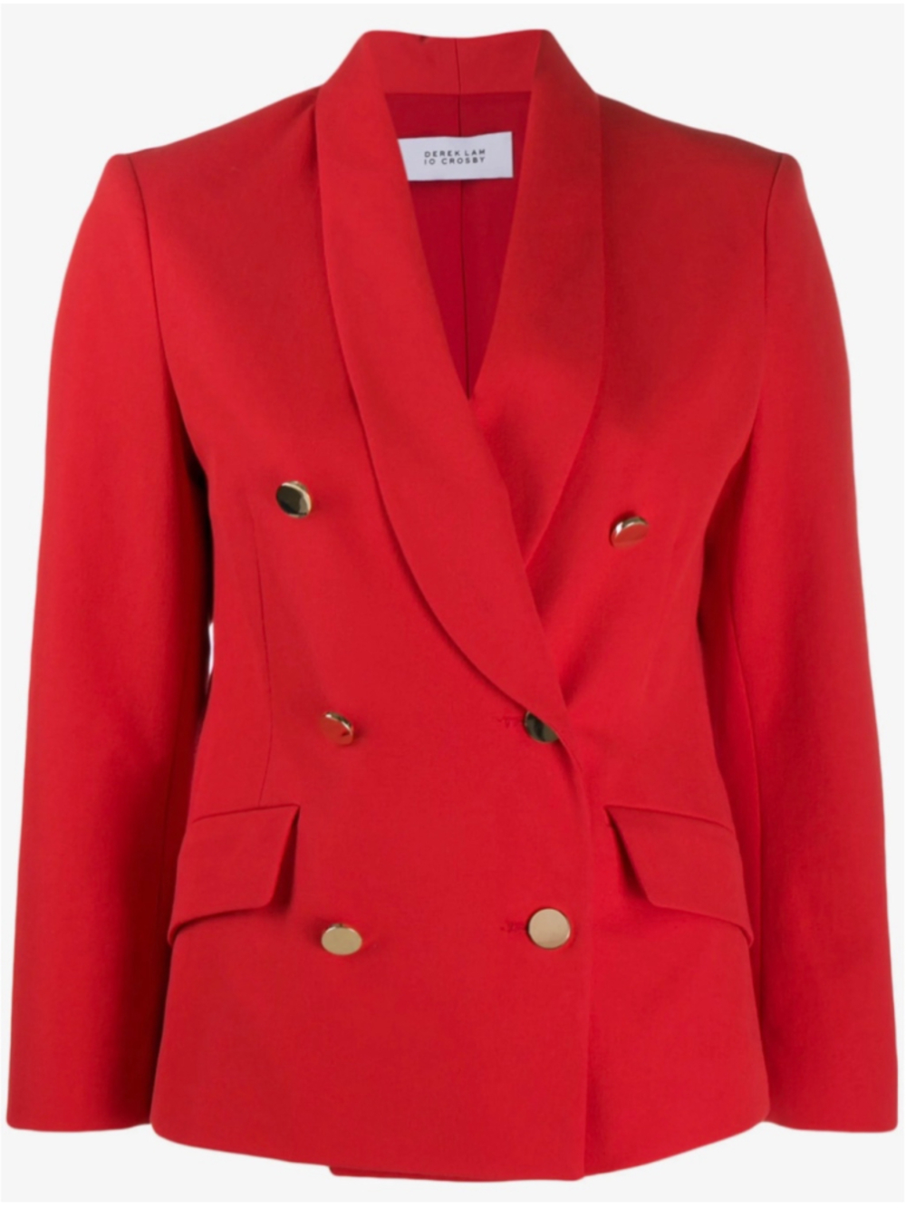 Derek Lam 10 Crosby Myra Double Breasted Cropped Blazer Red Size 4